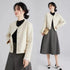 Single Breasted Crew Neck Long Sleeves Jacket